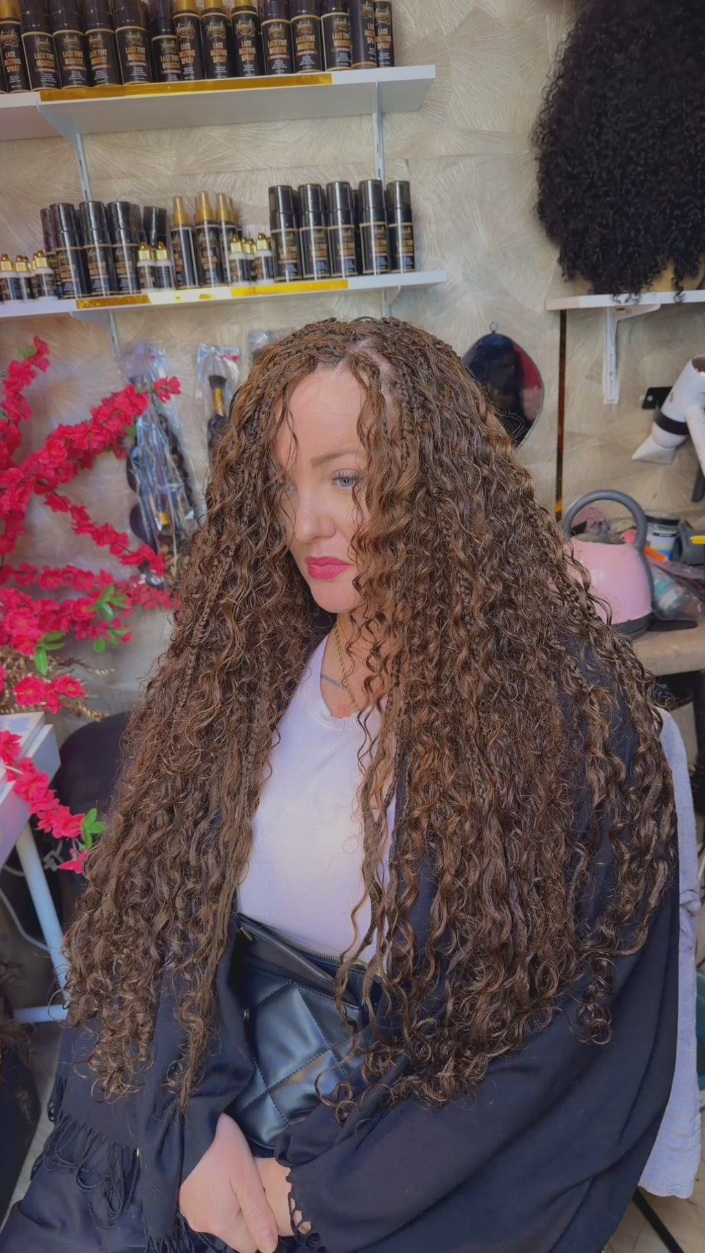 Bulk hair boho braids