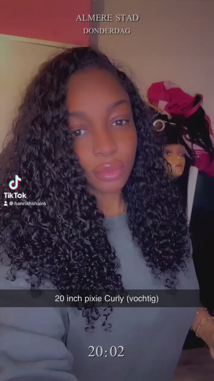 Half wig pixie Curly 300 density